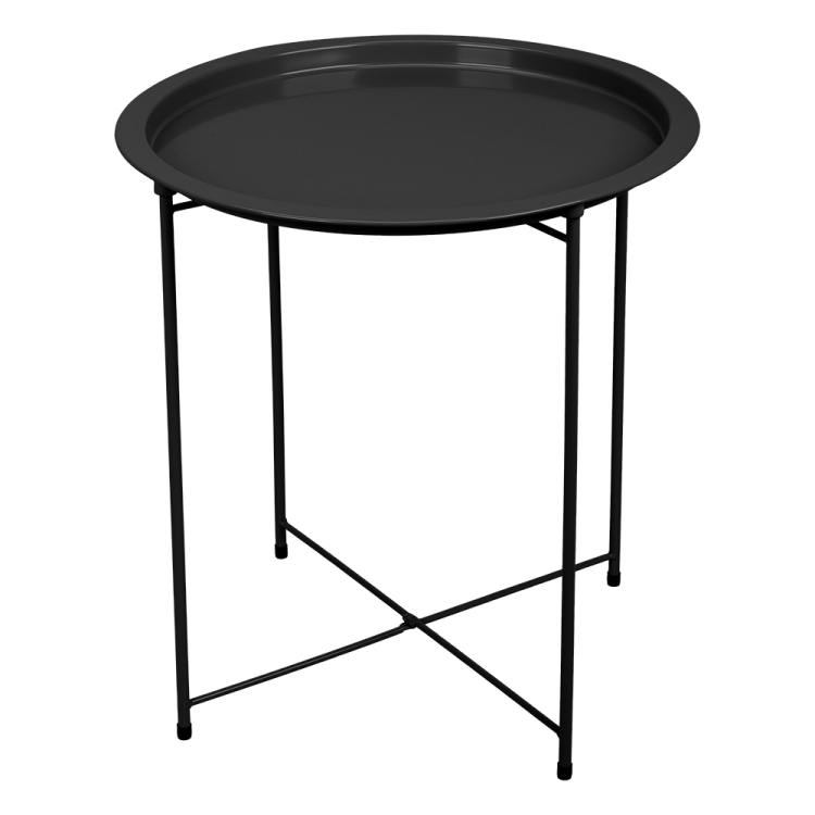 Stolik z tacą składany czarny